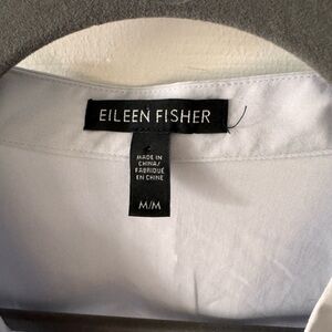 EILEEN FISHER Pale Blue Button-Up Shirt, M, long sleeve NWOT